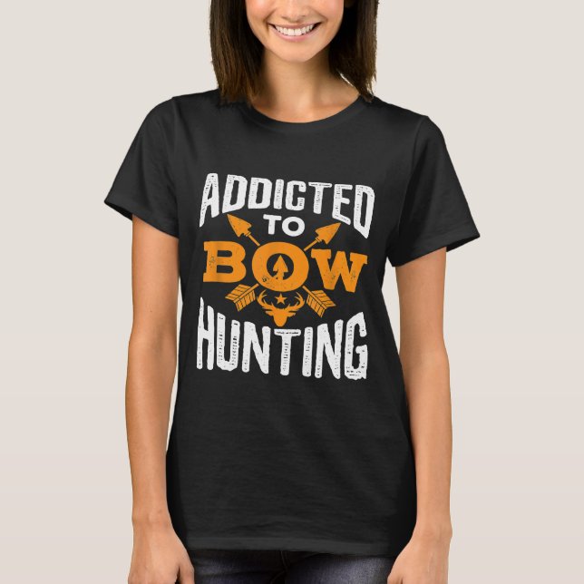 Beroende till Bow Hunting Coola Archery Bowhunter  T Shirt (Framsida)