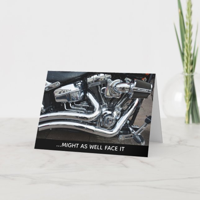 Beroende till Chrome V-twin-motorcykelns födelseda Kort (Framsida)