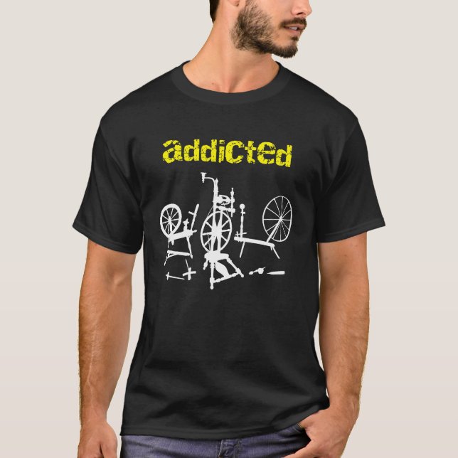 Beroende till Hand Spinning Hjul och glädje av cen T Shirt (Framsida)