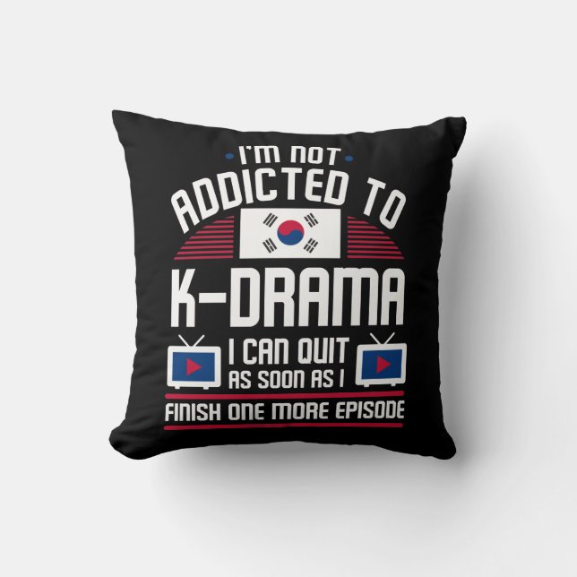 Beroende till K-Drama K-pop Korean Music Älskare Kudde (Framsida)