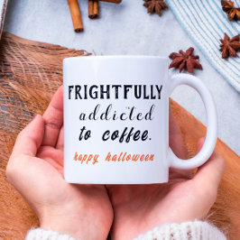 Beroende till kaffe White Halloween Kaffemugg