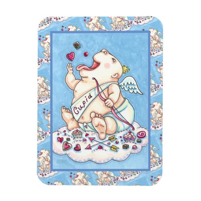 BEROENDE TILL KÄRLEK FUNNY BABY CUPID, CHOCOLATE C MAGNET (Vertikal)