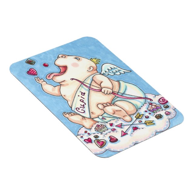 BEROENDE TILL KÄRLEK FUNNY BABY CUPID, CHOCOLATE C MAGNET (Högersidan)