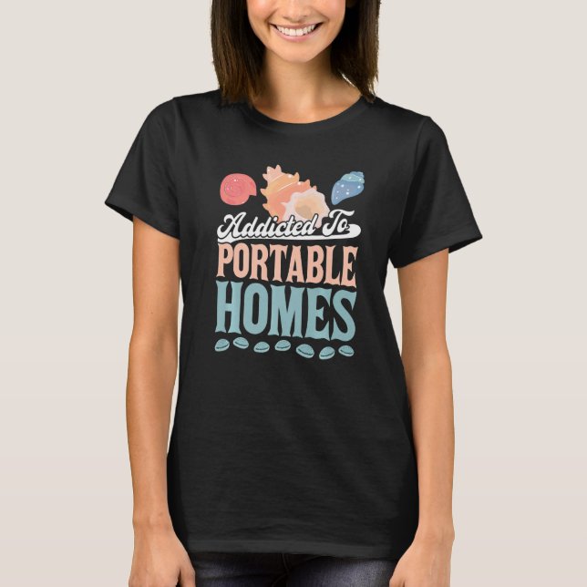 Beroende till Portable Homes Seashell T Shirt (Framsida)