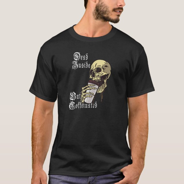 Beroende till Pot-kaffet Kopp i kaffepressen T Shirt (Framsida)
