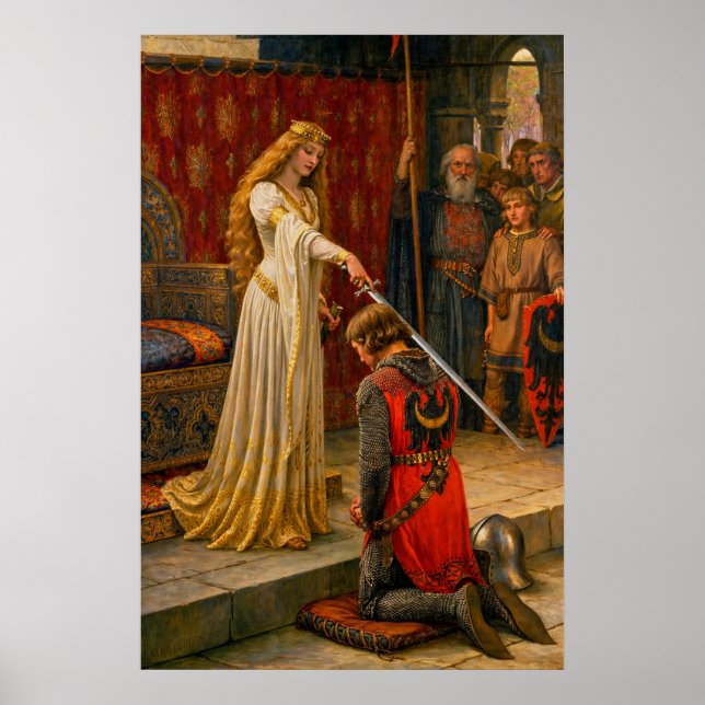 Beröm av Edmund Blair Leighton Poster (Framsidan)