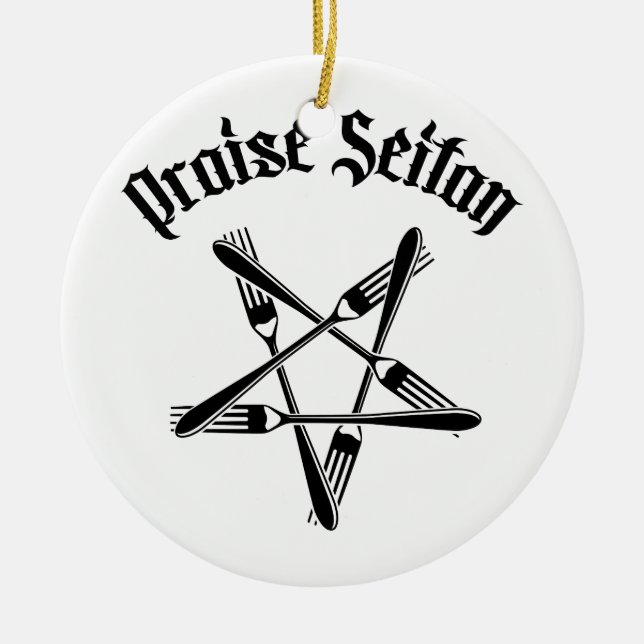 Beröm Seitan 1,2 (svarten) Julgransprydnad Keramik (Framsidan)