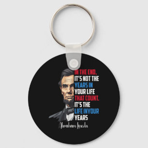 Berömd Abraham Lincoln Inspirational Quote Civil W Nyckelring