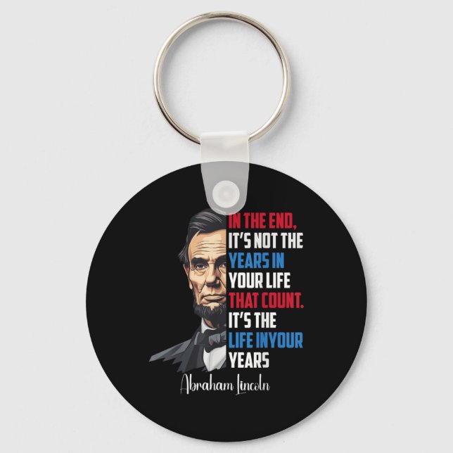Berömd Abraham Lincoln Inspirational Quote Civil W Nyckelring (Framsida)
