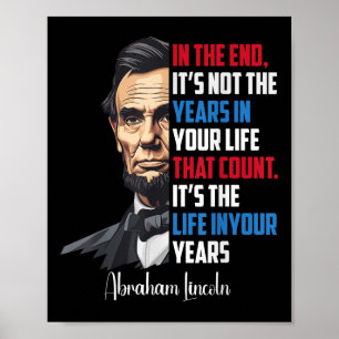 Berömd Abraham Lincoln Inspirational Quote Civil W Poster