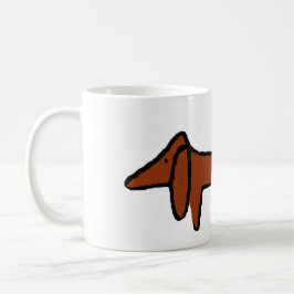 Berömd Abstrakt Brown Dachshund Kaffemugg