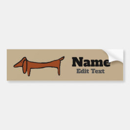 Berömd Abstrakt Dachshund Bildekal