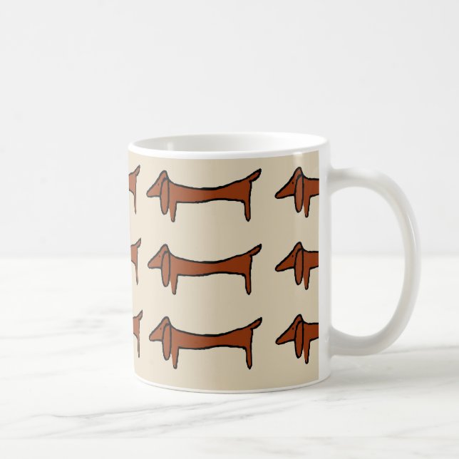 Berömd Abstrakt Dachshund Kaffemugg (Höger)