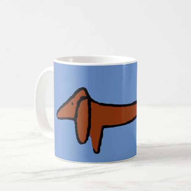 Berömd Abstrakt Dachshund Kaffemugg (Framsida vänster)