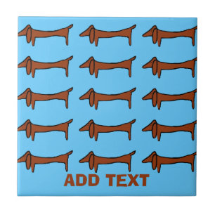 Berömd Abstrakt Dachshund Kakelplatta