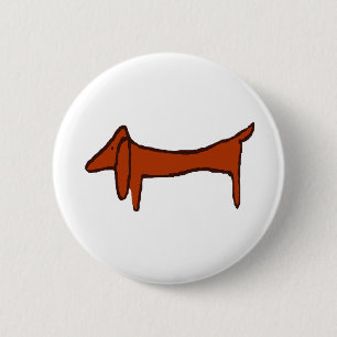 Berömd Abstrakt Dachshund Knapp