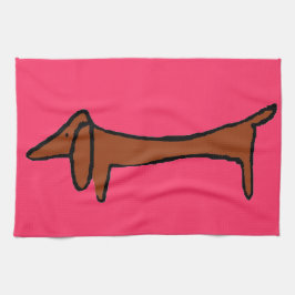 Berömd Abstrakt Dachshund Kökshandduk