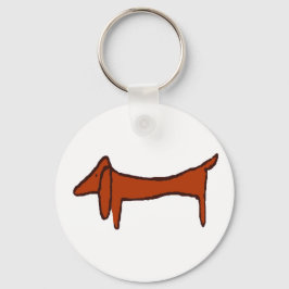 Berömd Abstrakt Dachshund Nyckelring