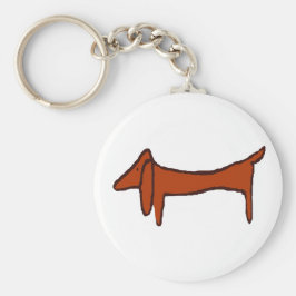 Berömd Abstrakt Dachshund Nyckelring