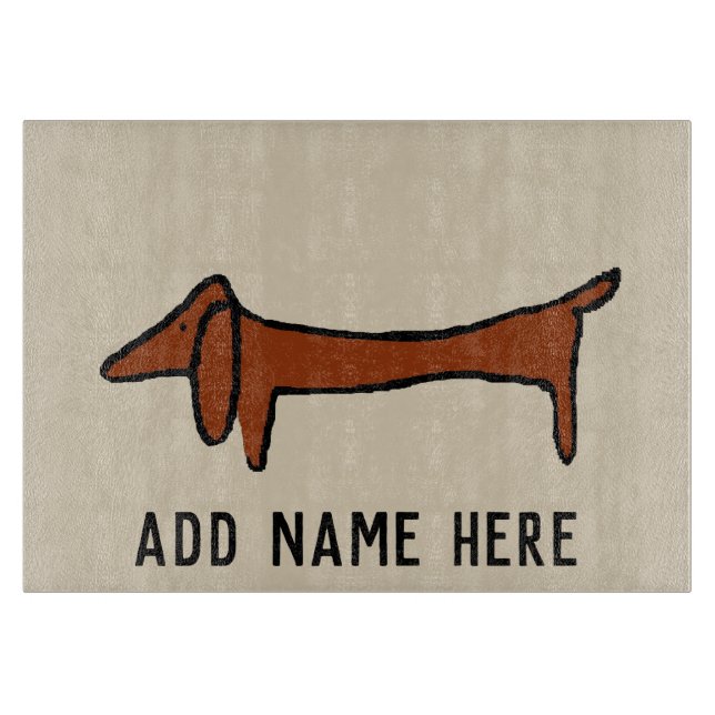 Berömd Abstrakt Dachshund Personalize (Framsidan)
