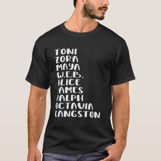 Berömd afrikanska-amerikanska svarta författare ti t shirt