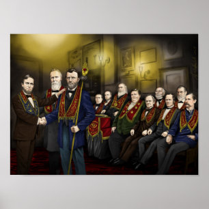 Berömd American Odd Fellows of the Mid-1800s Poster