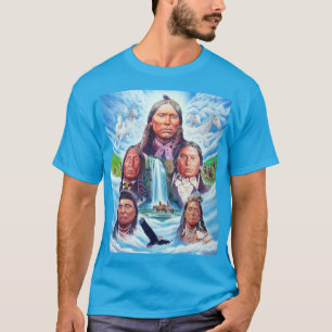 Berömd Amerikanska Manar Modern Teal Blue T Shirt