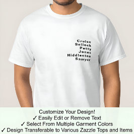 Berömd Anmärkningsvärd Anpassningsbar Redigerbar E T Shirt
