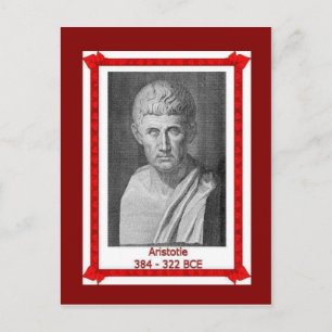 Berömd, Aristoteles 384-322 BCE Vykort
