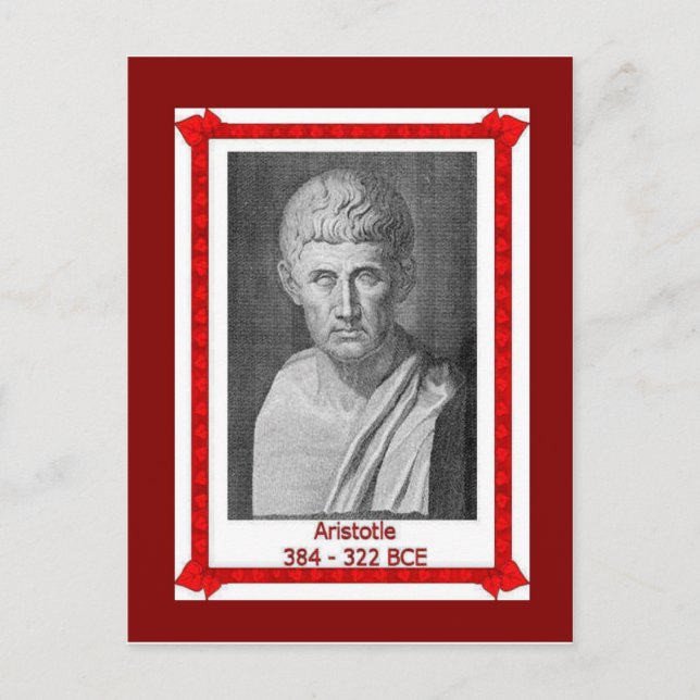 Berömd, Aristoteles 384-322 BCE Vykort (Framsida)