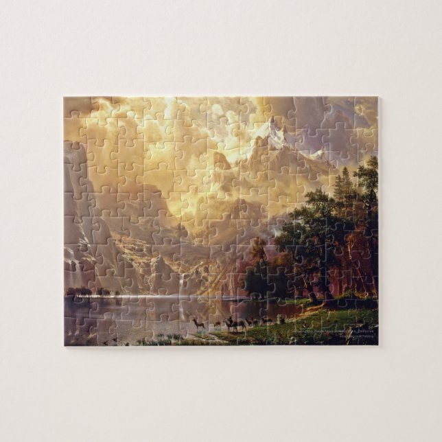 Berömd Art Bierstadt Sierra Nevada California USA Pussel (Horisontell)