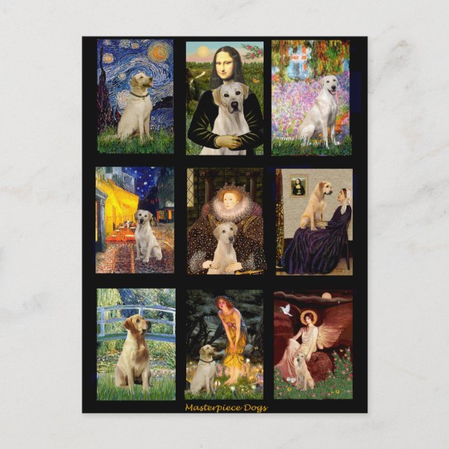 Berömd Art Gul lab komposit Vykort (Framsida)