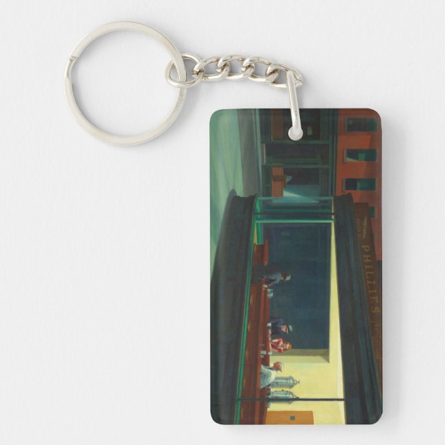 Berömd Art | Nighthawks | Edward Hopper Keychain (Framsidan)