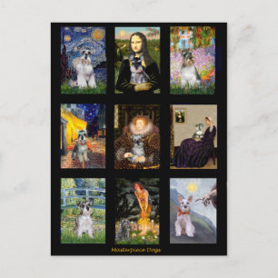 Berömd Art Schnauzer Composite Vykort