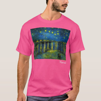 Berömd Art Starry Night over Rhone Van Gogh Pa T Shirt