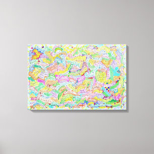 Berömd Artists Namn och Art Ord Canvastryck