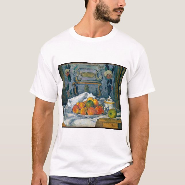 Berömd av äpplen, Paul Cezanne, bildkonst T Shirt (Framsida)