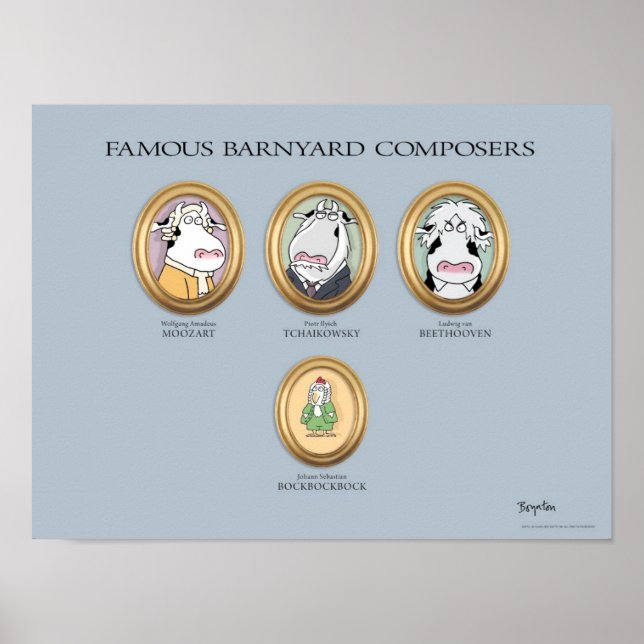 BERÖMD BARNYARD COMPOSERS poster av Sandra Boynton (Framsidan)