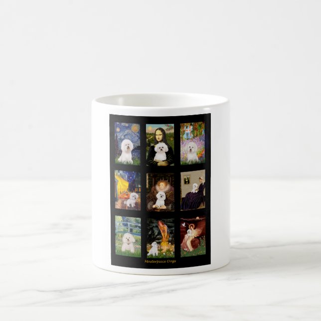 Berömd Bichon Frise Konstkomposit Kaffemugg (Center)