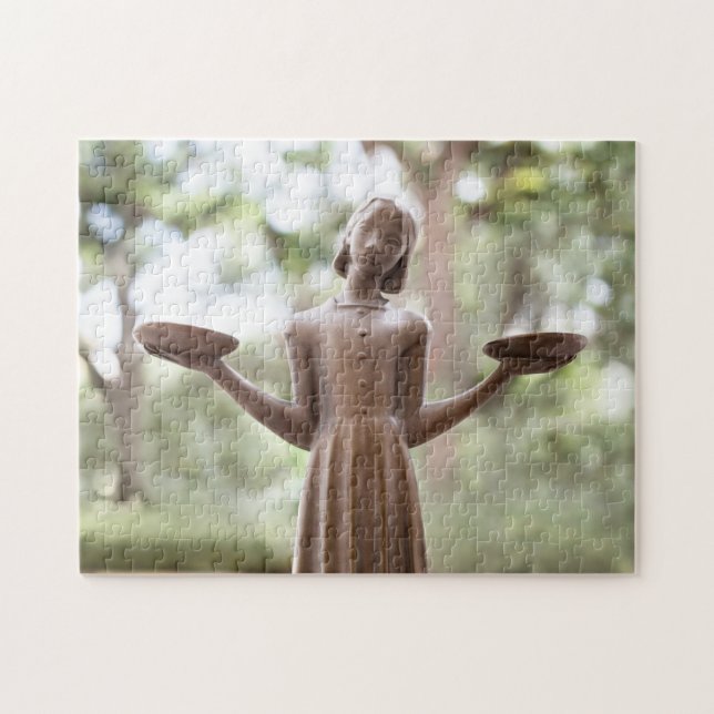 Berömd Bird Girl of Savannah Challenging Puzzle Pussel (Horisontell)