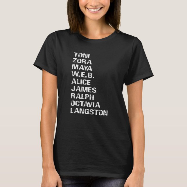 Berömd Black Authors of the 1000 T Shirt (Framsida)