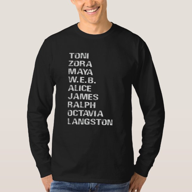 Berömd Black Authors of the 1000-talet T Shirt (Framsida)