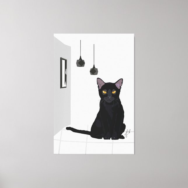 Berömd Black Cat-målning, utskrift av väggkonst Canvastryck (Framsida)