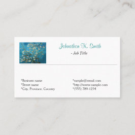 Berömd bra art Blossoming Almond Träd Visitkort