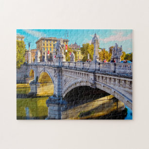 Berömd Bridges på Tiber Rom. Pussel