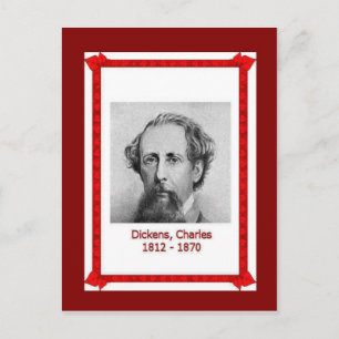 Berömd, Charles Dickens 1812-1870 Vykort