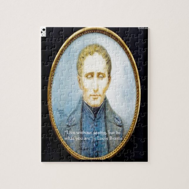 Berömd Citat av Louis Braille Pussel (Vertikal)