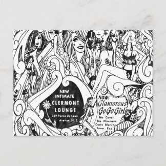 Berömd Clairmont Lounge Postcard Vykort