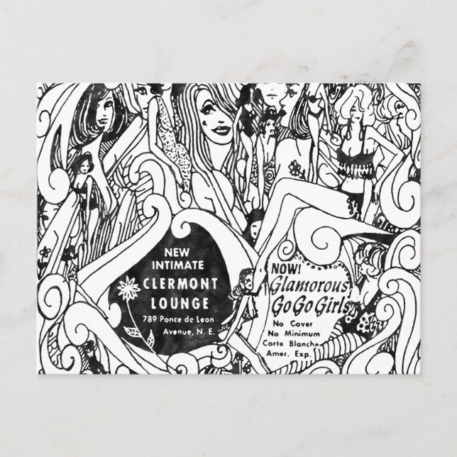 Berömd Clairmont Lounge Postcard Vykort (Framsida)