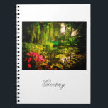 Berömd Claude Monet Giverny Pond Lilies Notebook Anteckningsbok<br><div class="desc">Berömd Claude Monet Giverny, Frankrike Pond med Lilies Canvas Stylized Photo Notebook som kan läggas till i din samling av reseminnesplatser/konstillbehör. En gåva/presentidé av coola för alla som är föremål av kärlek anpassad design personlig, positiva former, arkitektur, resande, all Fransk i sak, magiska landskap, natur, blommor, romantik, konst, målningar osv....</div>